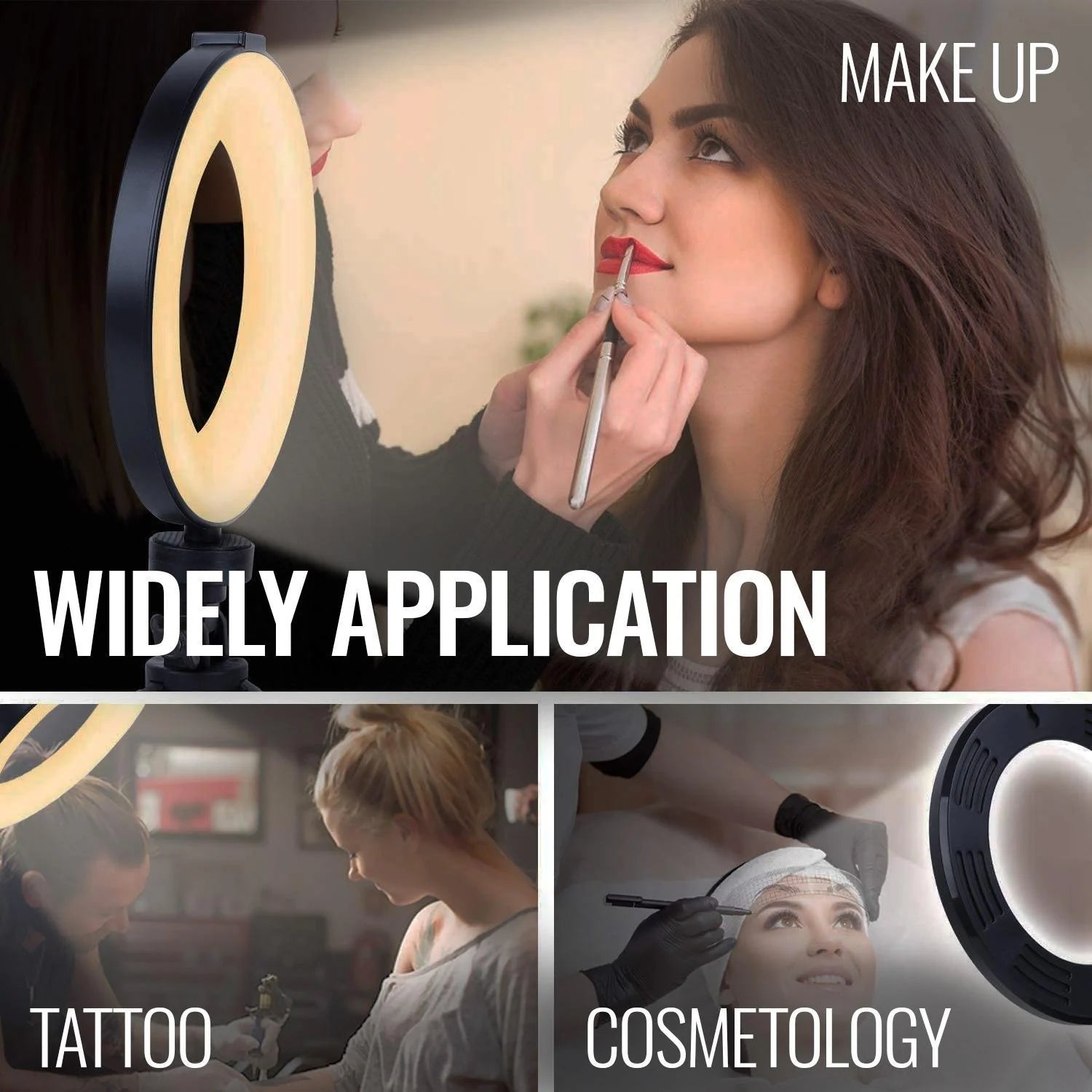 LED Ring Light with Stand for Makeup Photography Video for Iphone Selfie Stream