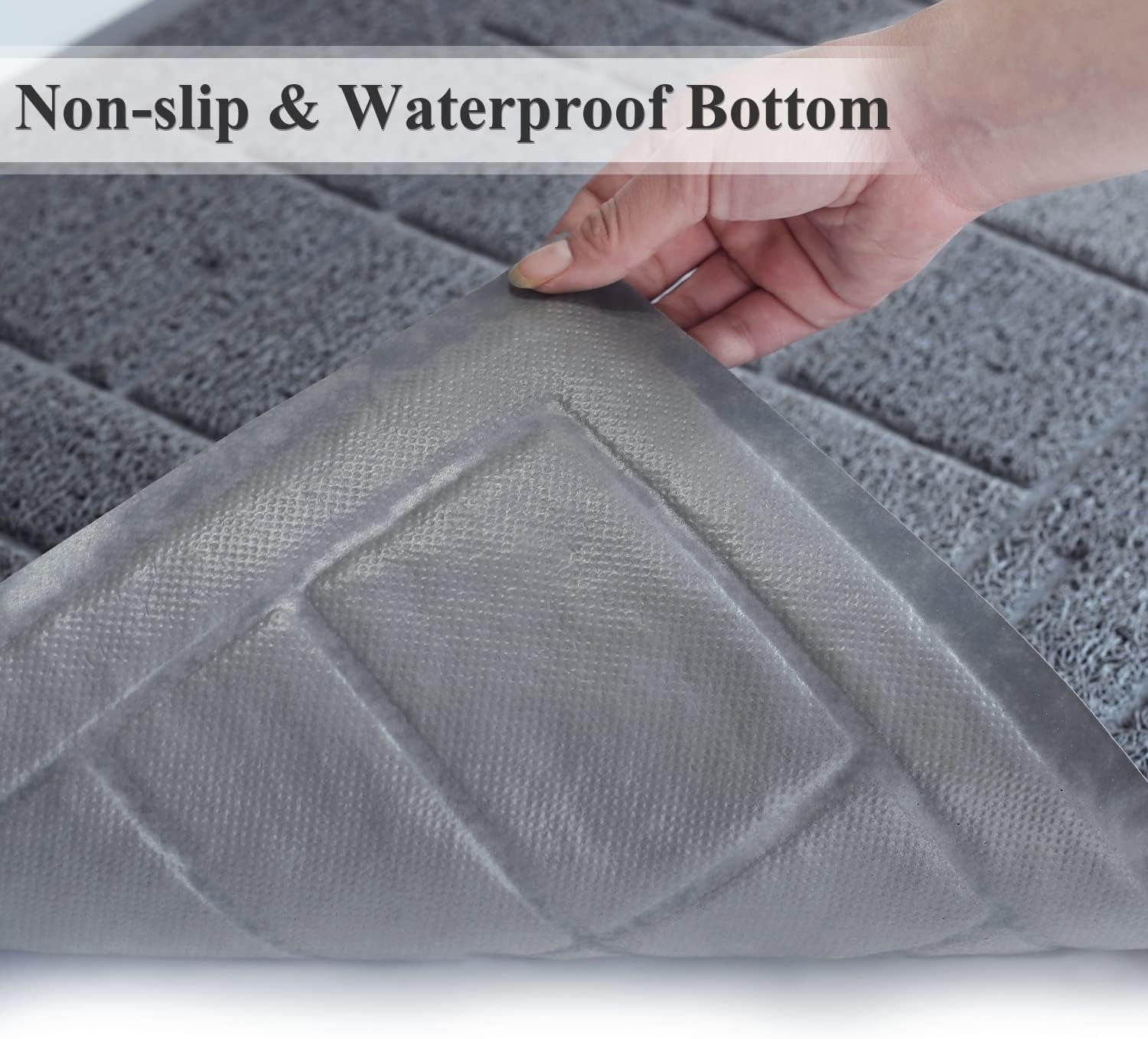 Cat Litter Mat Trackpad Litter Trapping Mat, Easy Clean Mess Free Waterproof Anti-Tracking, Muddy Cat Box Catcher for Floor & Indoor, 35"×23", Grey