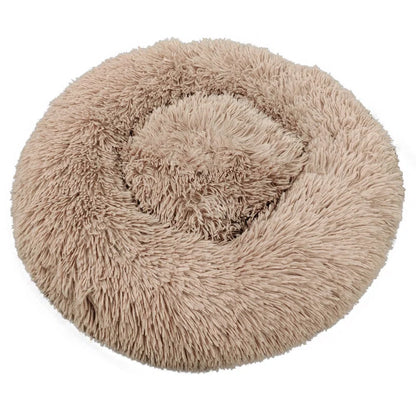 Ackley Cuddler Nest Dog Bed Luxury Plush Faux Fur Donut Calming Dog Bed with Non-Slip Bottom