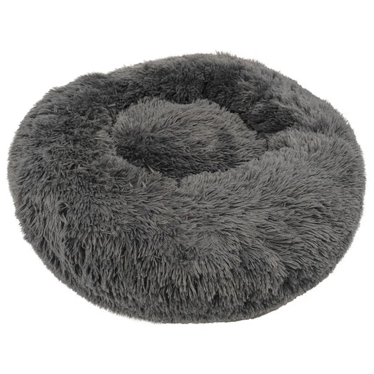 Ackley Cuddler Nest Dog Bed Luxury Plush Faux Fur Donut Calming Dog Bed with Non-Slip Bottom