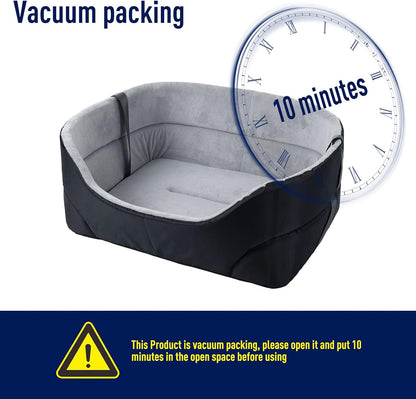 Dog Car Seat, Dog Booster Seat for Small Dogs or Cats Pet Travel Safety Car Seat Dog Bed for Car Non-Slip Washable Pet Car Seat for Dogs Comfortable Removable Cushion (Black)