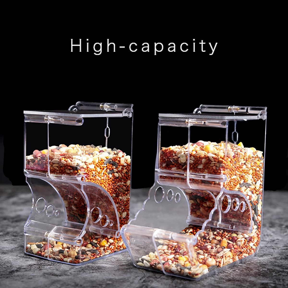 Hamster Feeder,Automatic Food Dispenser Plastic Bowl ,Suitable for Feeding Hamsters, Guinea Pigs, Pigeons, Parrots, Hedgehog,And Other Small Animals (400ML)