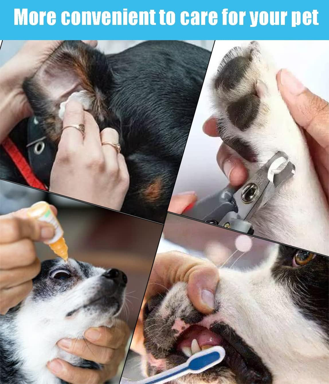 Pet Grooming Hammock with Anti-Splash Nail Clippers, Grooming Gloves,Dog Grooming Sling for Bathing Grooming and Nail Trimming-L (-Cwdc0001)