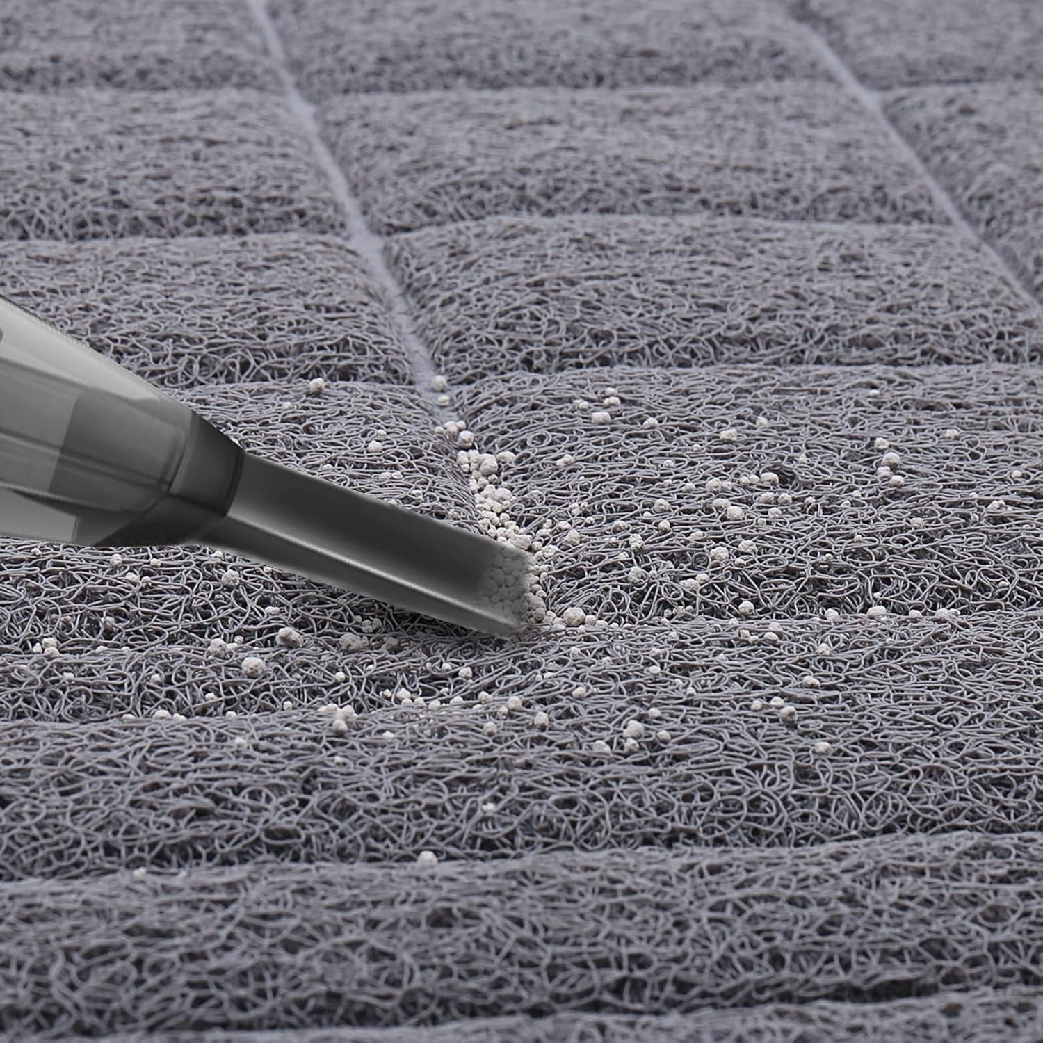 Cat Litter Mat Trackpad Litter Trapping Mat, Easy Clean Mess Free Waterproof Anti-Tracking, Muddy Cat Box Catcher for Floor & Indoor, 35"×23", Grey