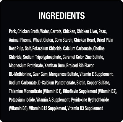 Home Delights Adult Soft Wet Dog Food Braised Rib Flavor with Carrots & Peas in Sauce, 3.5 Oz. Easy Peel Trays, Pack of 24