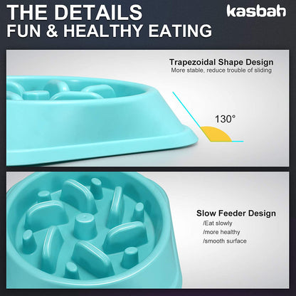 Large Dog Bowl, Puzzle Slow Feeder Dog Bowl for Large Dog Interactive Bloat Stop anti Choking Dog Food Bowl