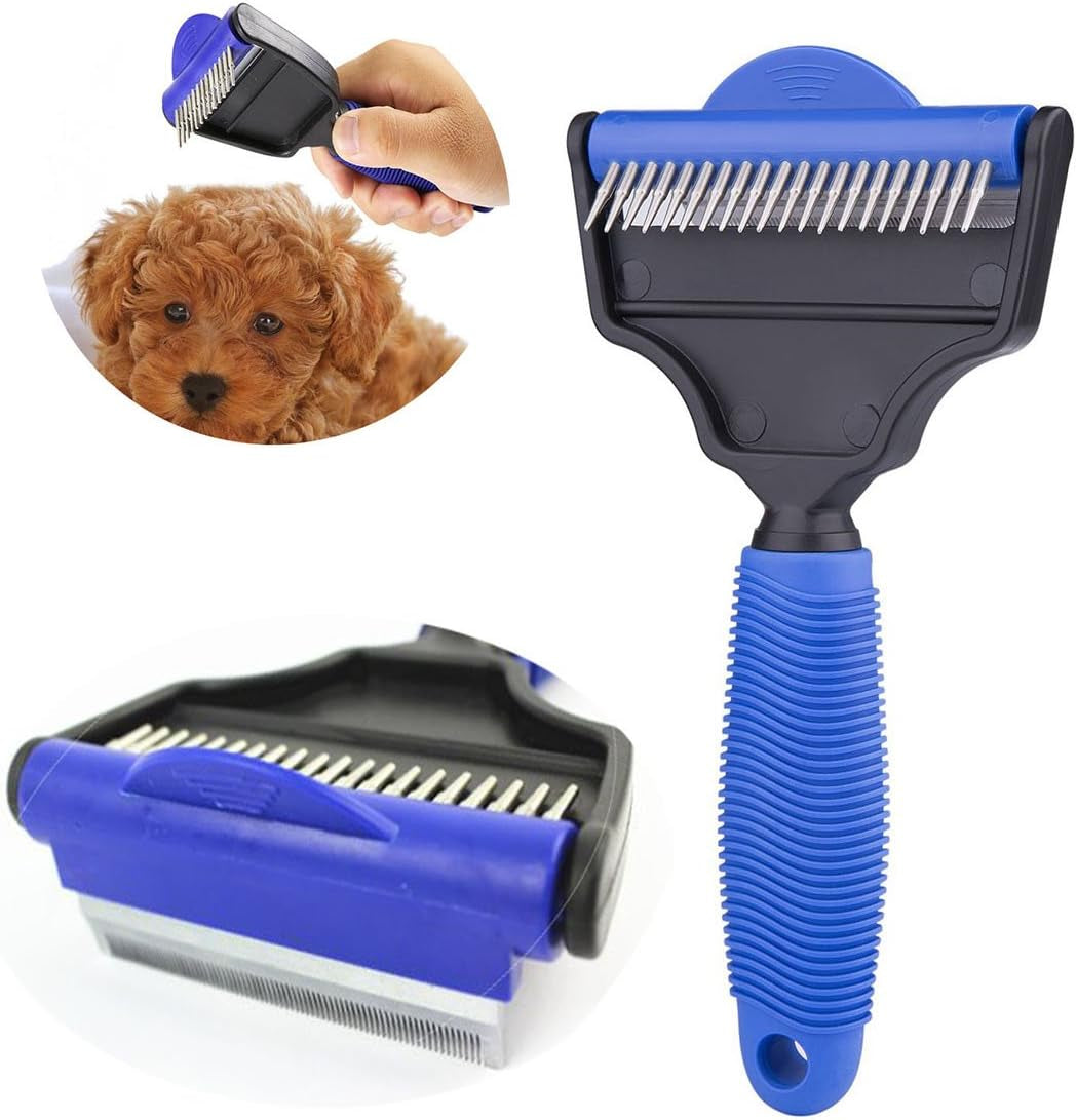 The Desheddinator - Versatile Grooming Tool: Undercoat Rake for Dogs, Cats, and Horses, Deshedding Brush and Comb for Pet Grooming