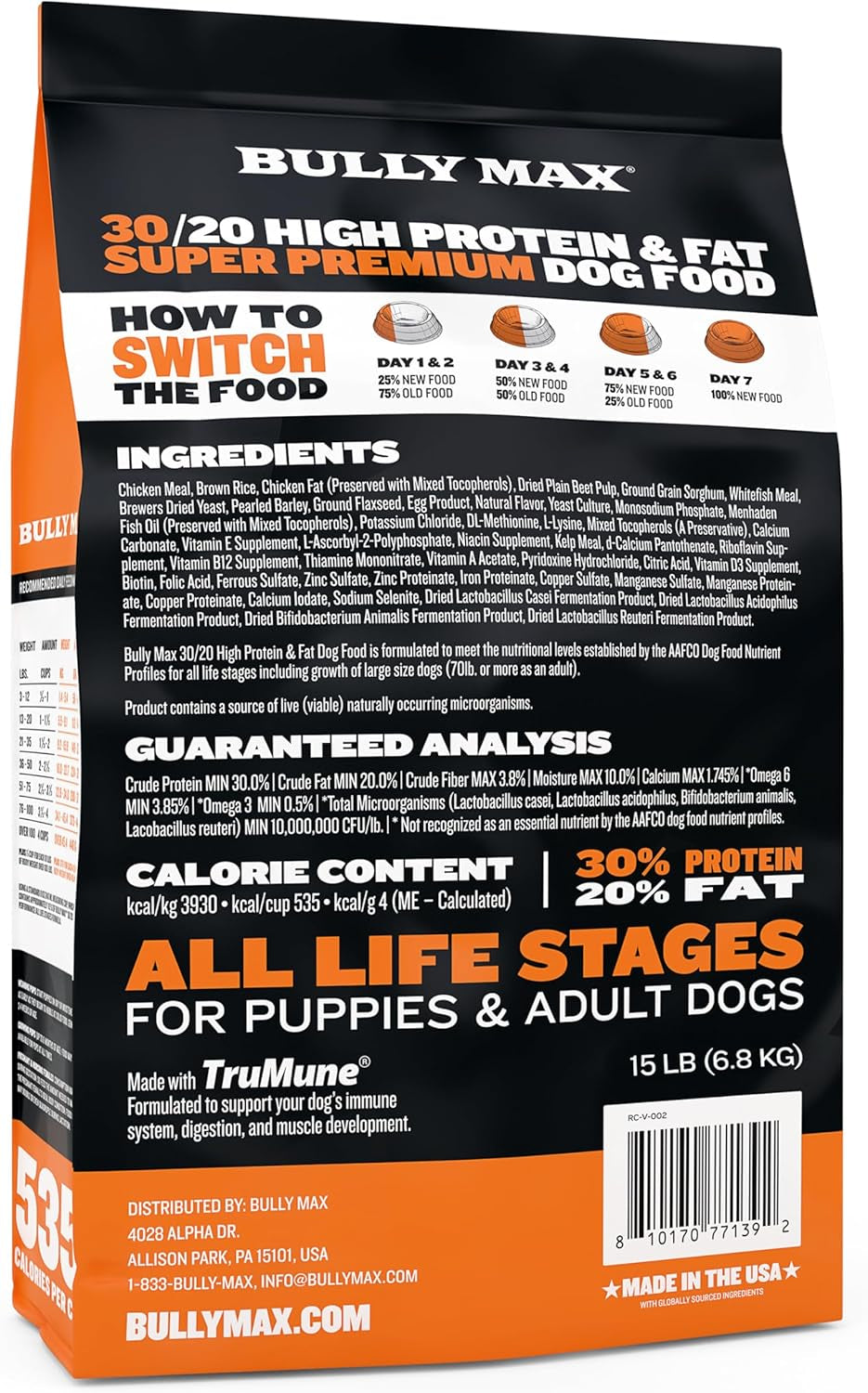 High Performance Premium Dry Dog Food for All Ages - High Protein Natural Puppy Food for Small & Large Breed Puppies & Adult Dogs, 15 Lb Bag