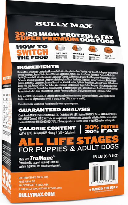 High Performance Premium Dry Dog Food for All Ages - High Protein Natural Puppy Food for Small & Large Breed Puppies & Adult Dogs, 15 Lb Bag